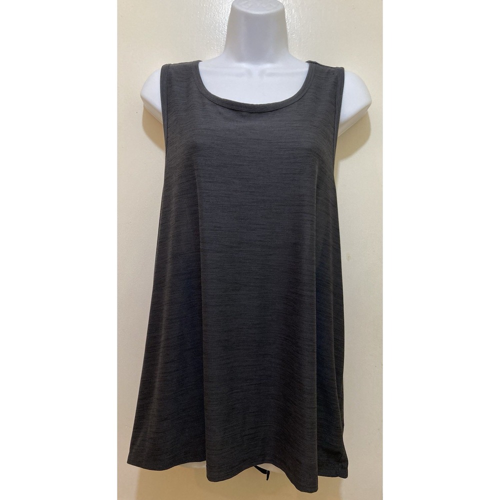 Old Navy Active Breathe On Tank Top Women XL Gray Keyhole Back Athletic Gym Yoga